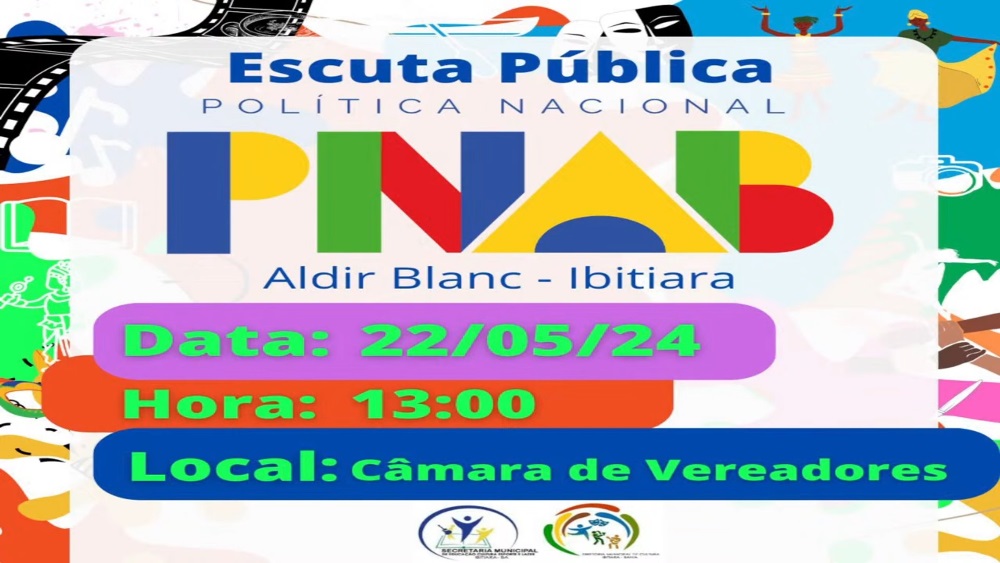 ESCUTA PÚBLICA - POLÍTICA NACIONAL - LEI ALDIR BLANC - IBITIARA