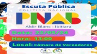 ESCUTA PÚBLICA - POLÍTICA NACIONAL - LEI ALDIR BLANC - IBITIARA